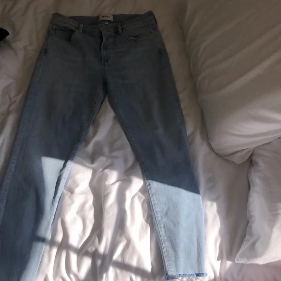 Agolde Sophie Raw Hem Mid Rise Ankle Crop - Picture 3 of 9